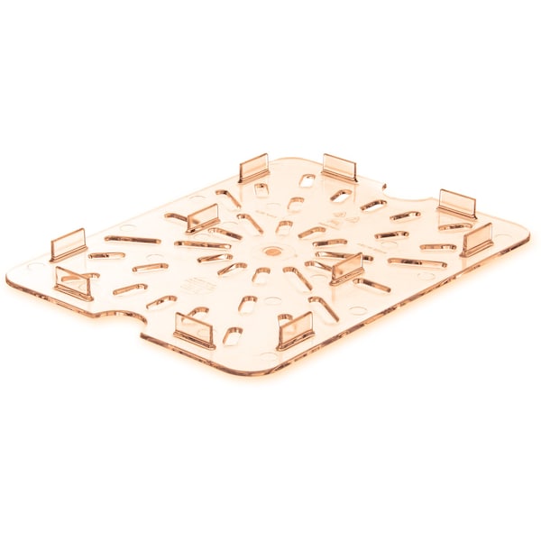 Carlisle Foodservice Drain Grate, Food Pan HH, 1/2, Amber, PK6 - 1043513
