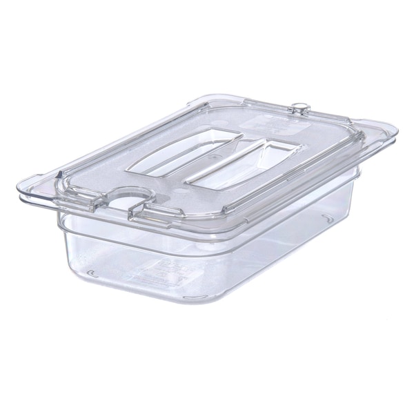 Carlisle Foodservice Univ Hndld NotchdLid, 1/4 Food Pan, Cl, PK6 - 10291U07