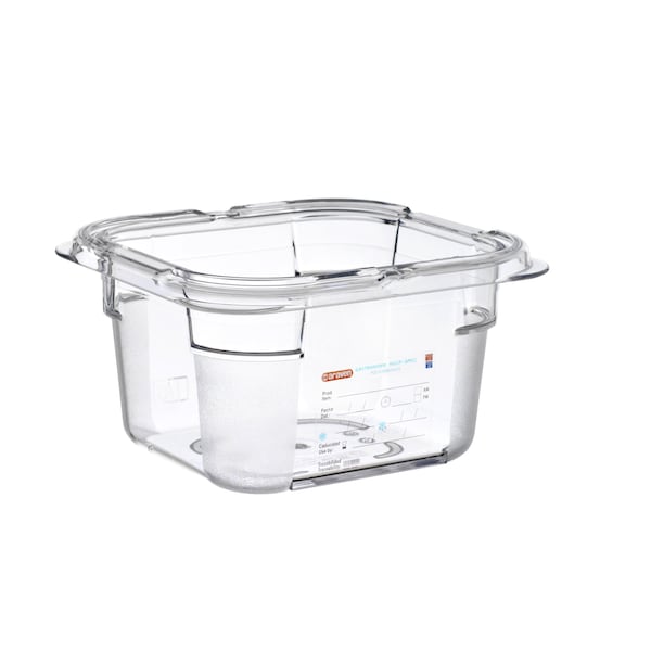 Araven FOOD PAN PC GN1/6, 1.5qt TRANSPARENT, 6 7/8" X 6 3/8" X 4" - 09797