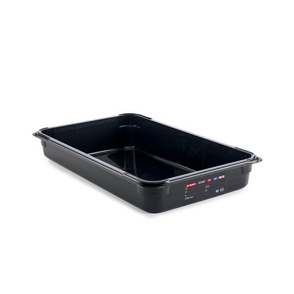 Araven FOOD PAN BPA-FREE GN1/1, 8.8qt BLACK 20 7/8" X 12 3/4" X 2 1/2" - 47826