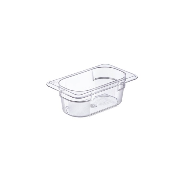 Araven FOOD PAN PC GN1/9, 0.6qt TRANSPARENT, 6 7/8" X 4 1/4" X 2 1/2" - 94010
