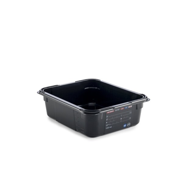 Araven FOOD PAN BPA-FREE GN1/2, 6.3qt BLACK 12 3/4" X 10 3/8" X 4" - 47822