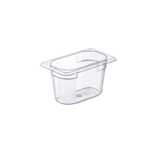 Araven FOOD PAN PC GN1/9, 1.1qt TRANSPARENT, 6 7/8" X 4 1/4" X 4" - 94011