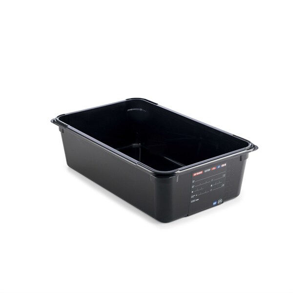 Araven FOOD PAN BPA-FREE GN1/1, 20.7qt BLACK 20 7/8" X 12 3/4" X 6" - 47828