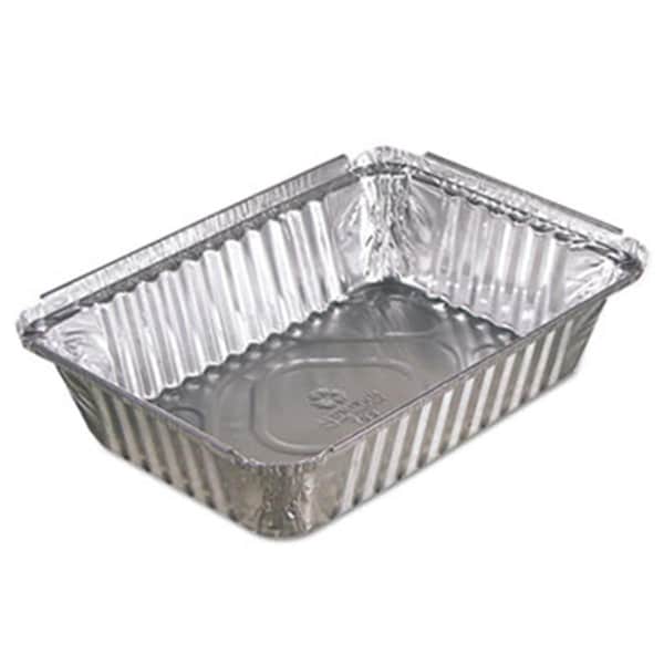 Pactiv 36 oz Oblong Aluminum Food Pans, 400 Per Carton, 400PK - Y78830