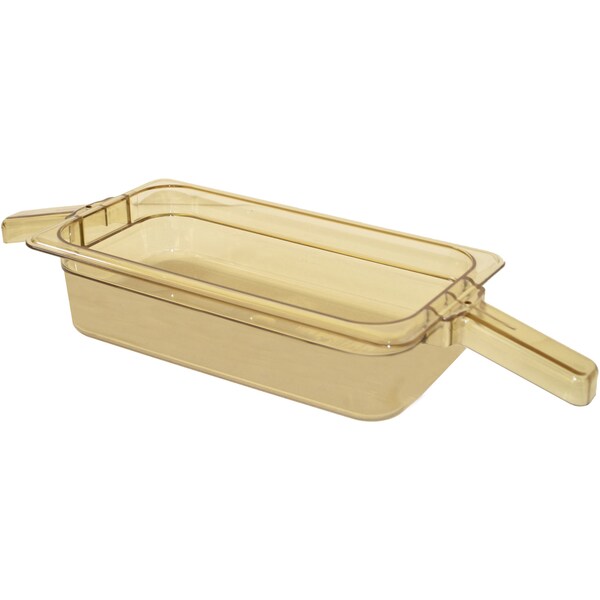 Carlisle Foodservice Food Pan HH w/2 Hdl, 1/3 Sz, 4" D, PK6 - 30861HH13
