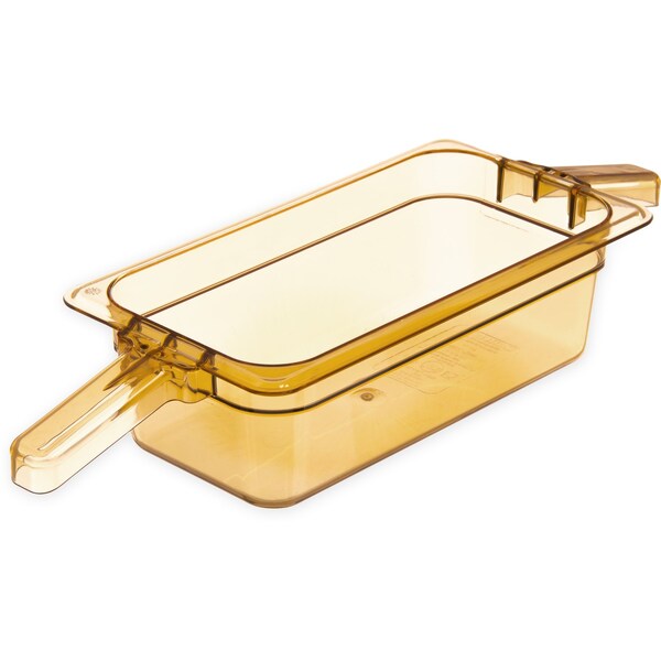 Carlisle Foodservice Food Pan HH w/2 Hdl, 1/3 Sz, 4" D, PK6 - 30861HH13