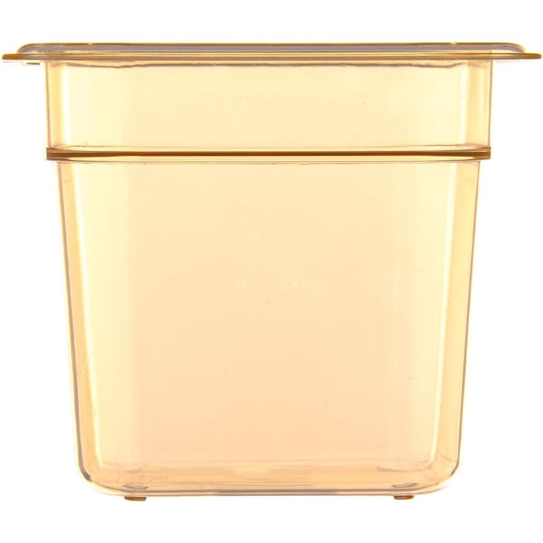 Carlisle Foodservice Food Pan HH, 6", DP, 1/6, Blk, PK6 - 3088513