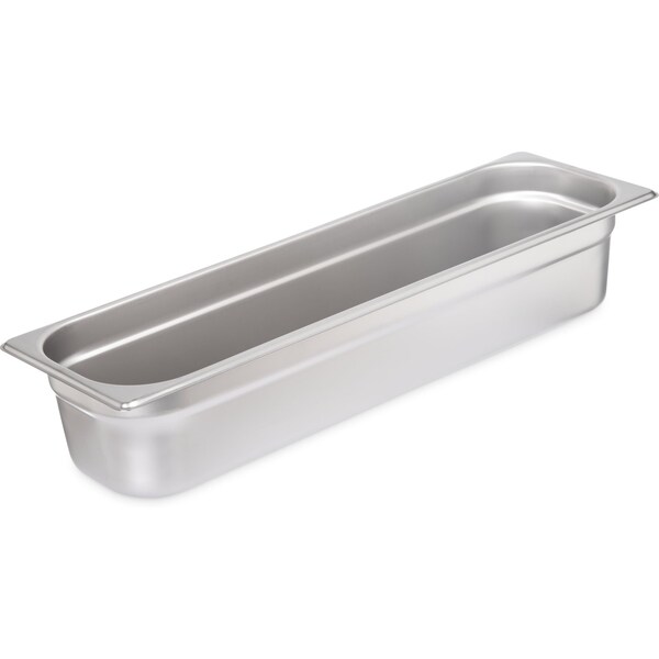 Carlisle Foodservice DuraPan, Hlf Lng, Lt Ga., SS Pan 4", PK6 - 60700HL4