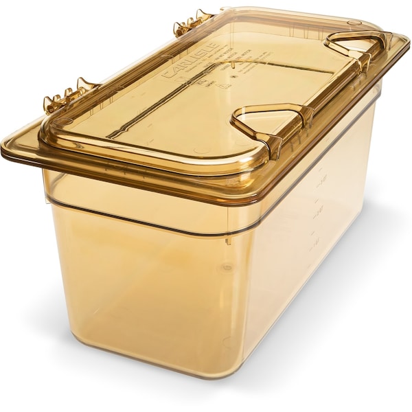 Carlisle Foodservice Food Pan HH, 6", DP, 1/3, Amber, PK6 - 3086213