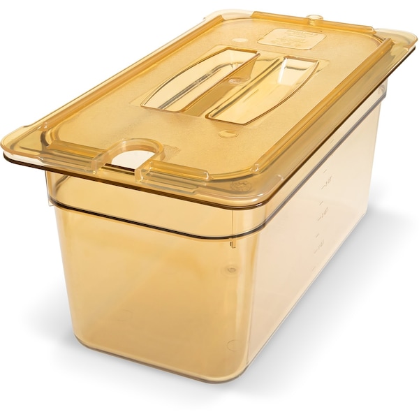 Carlisle Foodservice Food Pan HH, 6", DP, 1/3, Amber, PK6 - 3086213