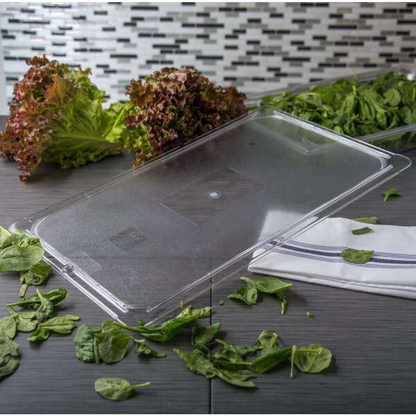 Carlisle Foodservice Univ Flat Lid, Full Sz Food Pan PC, Cl, PK6 - 10216U07