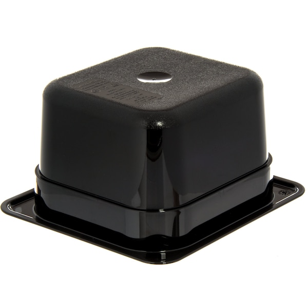 Carlisle Foodservice Food Pan PC, 4", DP, 1/6, Blk, PK6 - 3068403