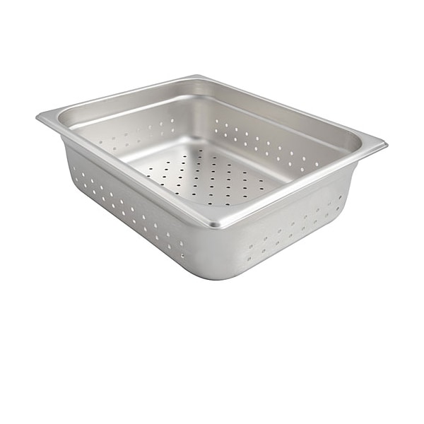 Browne Foodservice Pan, Steam , Half, 4"D, Perf, Ss - 21214