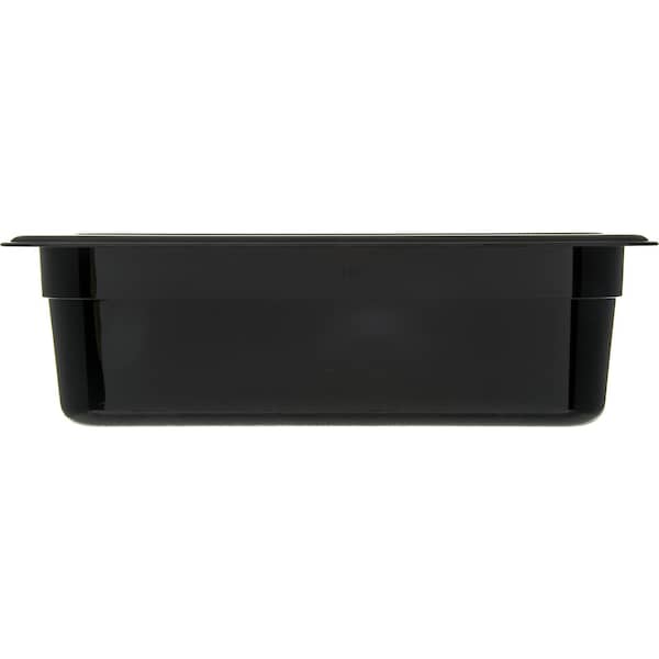 Carlisle Foodservice Food Pan HH, 4", DP, 1/3, Blk, PK6 - 3086103