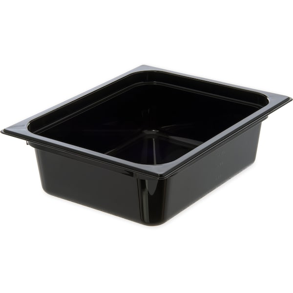 Carlisle Foodservice Half Food Pan PC, 4" D, Black, PK6 - 10221B03