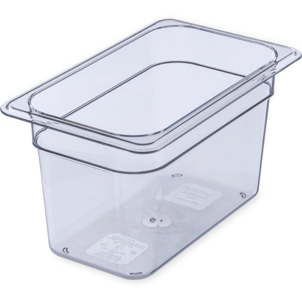 Carlisle Foodservice Food Pan PC, 6", DP, 1/4, Clr, PK6 - 3068207