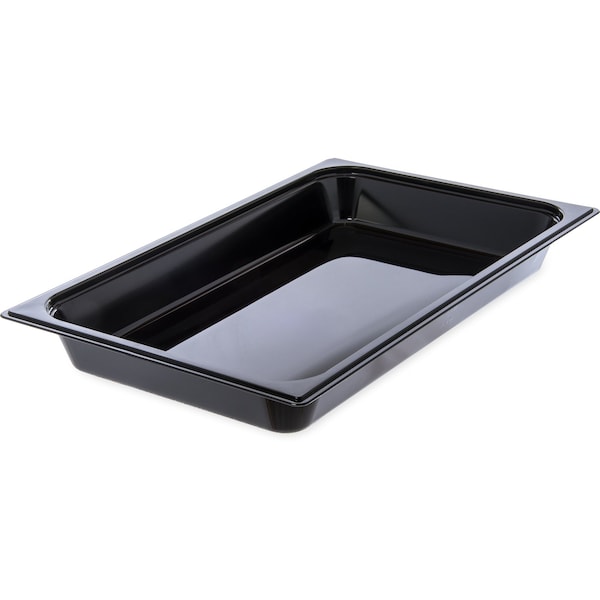 Carlisle Foodservice Full Food Pan PC, 2.5" D, Black, PK6 - 10200B03