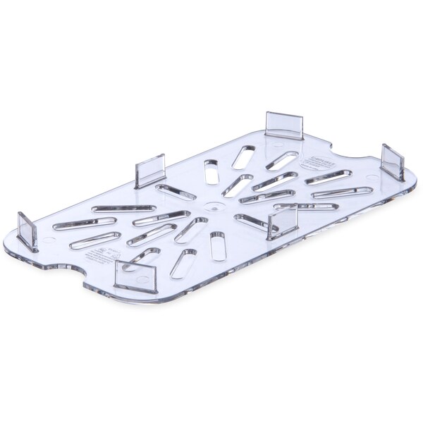 Carlisle Foodservice Drain Grate, Food Pan PC, 1/4, Clr, PK6 - 3069507