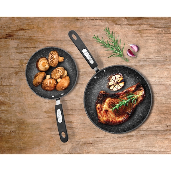 The Rock By Starfrit THE ROCK by Starfrit Set of 2 Fry Pans with Bakelite Handles - 060740-002-0000