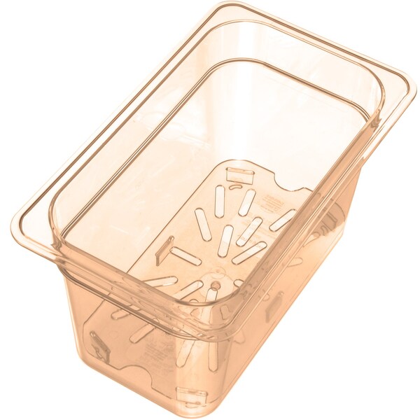 Carlisle Foodservice Drain Grate, Food Pan HH, 1/4, Amber, PK6 - 3089513