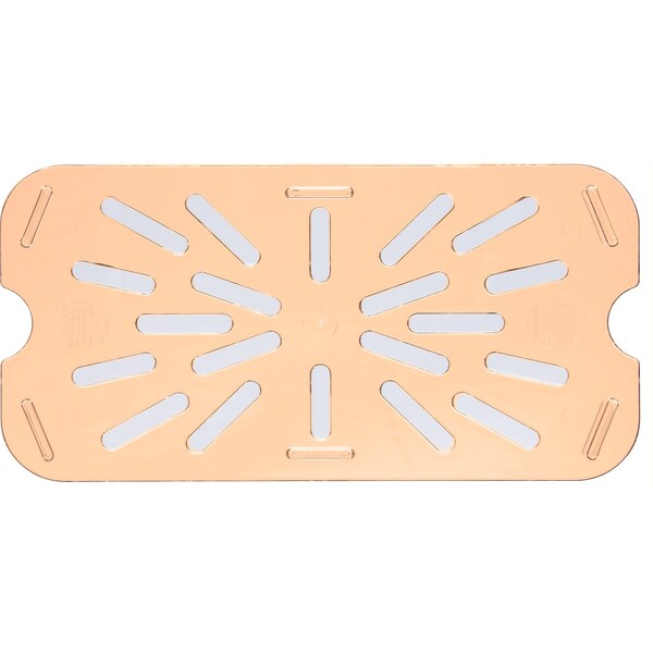 Carlisle Foodservice Drain Grate, Food Pan HH, 1/4, Amber, PK6 - 3089513