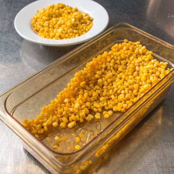 Carlisle Foodservice Drain Grate, Food Pan HH, 1/3, Amber, PK6 - 3087013