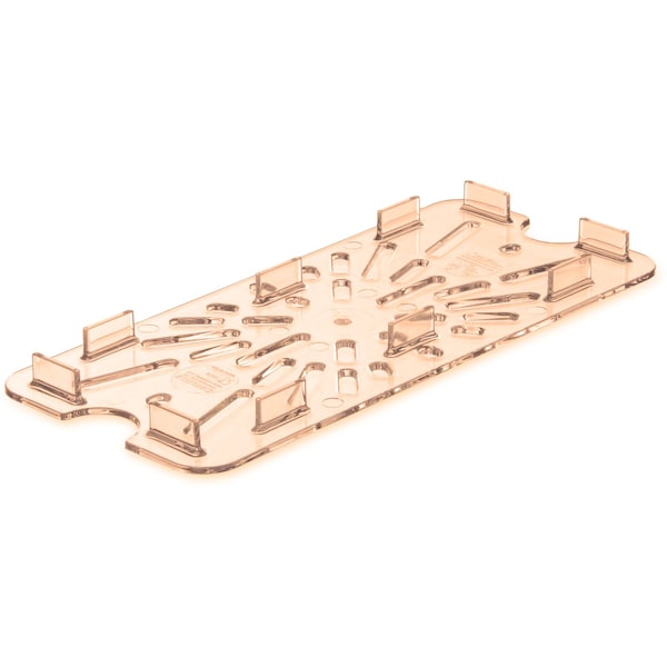 Carlisle Foodservice Drain Grate, Food Pan HH, 1/3, Amber, PK6 - 3087013