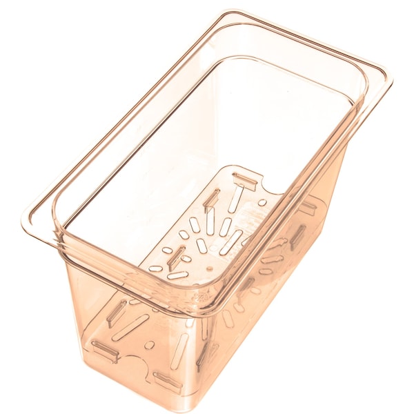 Carlisle Foodservice Drain Grate, Food Pan HH, 1/3, Amber, PK6 - 3087013