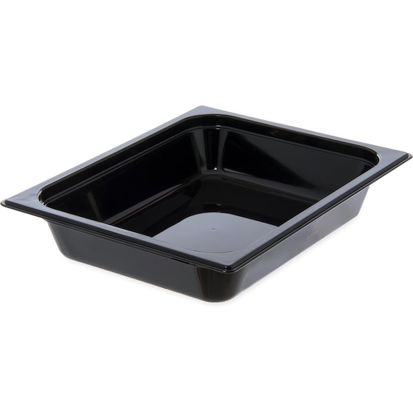 Carlisle Foodservice Half Size Food Pan HH, 2.5" D, Black, PK6 - 10420B03