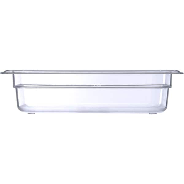Carlisle Foodservice Food Pan PC, 2.5", DP, 1/4, Clr, PK6 - 3068007