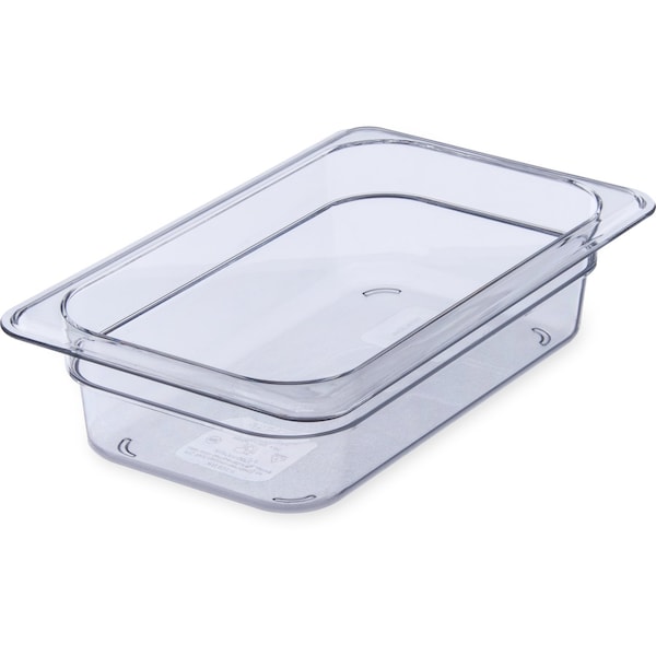 Carlisle Foodservice Food Pan PC, 2.5", DP, 1/4, Clr, PK6 - 3068007