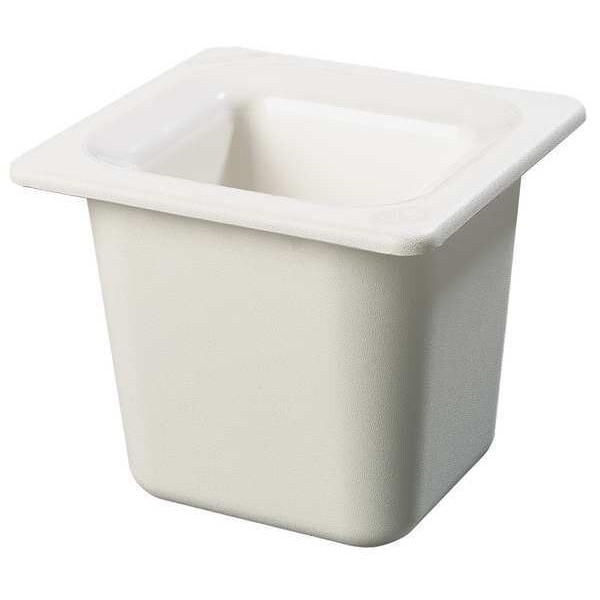 Carlisle Foodservice Sixth Size Food Pan, 1.6 Qt Cap, White - CM110402