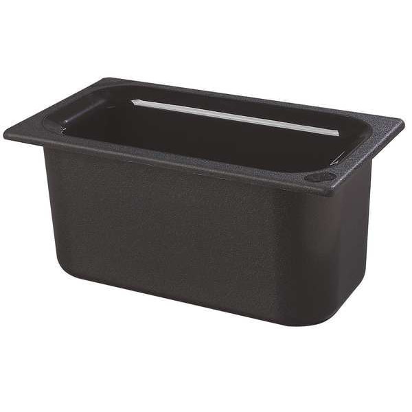 Carlisle Foodservice Third Size Food Pan, 4 Qt Cap, Black - CM110203