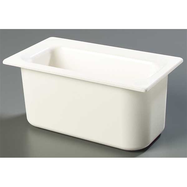 Carlisle Foodservice Third Size Food Pan, 4 Qt Cap, White - CM110202