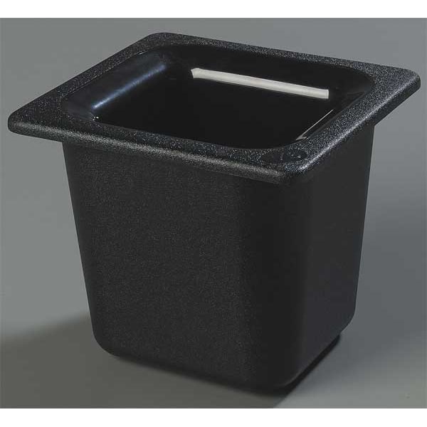 Carlisle Foodservice Sixth Size Food Pan, 1.6 Qt Cap, Black - CM110403