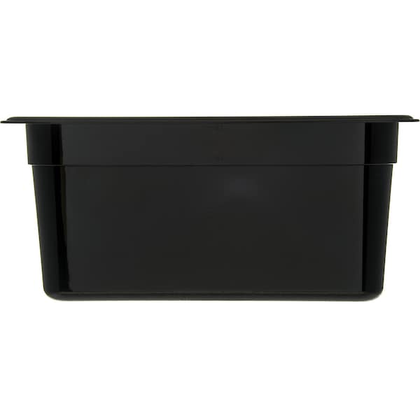 Carlisle Foodservice Food Pan PC, 6", DP, 1/3, Blk, PK6 - 3066203