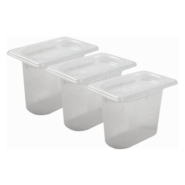 Modpans Mod Pans, 1/9 Food Pan, W/Lid, 1Qt, PK3 - MP19RD