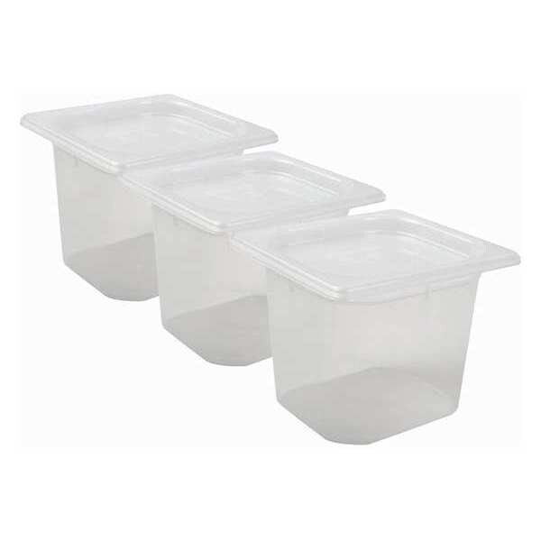 Modpans Mod Pans, 1/6 Food Pan, Lid, 2Qt, PK3 - MP16RD