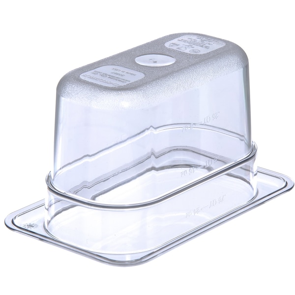 Carlisle Foodservice Food Pan PC, 4", DP, 1/9, Clr, PK6 - 3068707