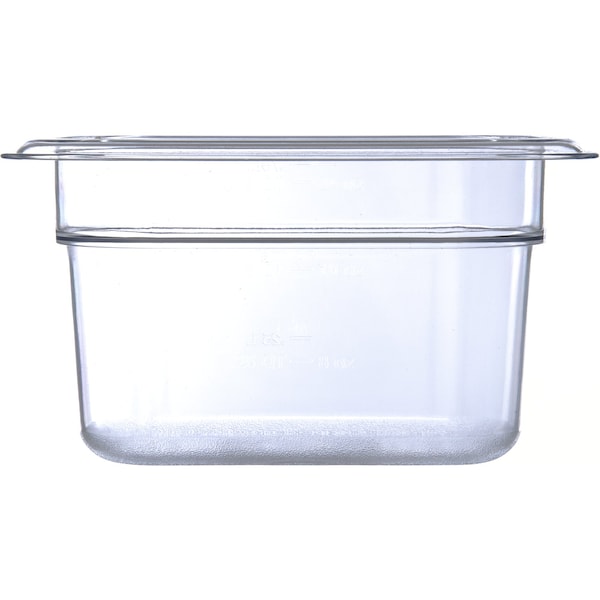Carlisle Foodservice Food Pan PC, 4", DP, 1/9, Clr, PK6 - 3068707