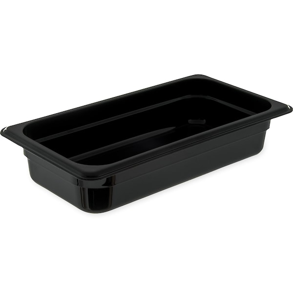 Carlisle Foodservice Food Pan HH, 2.5", DP, 1/3, Blk, PK6 - 3086003