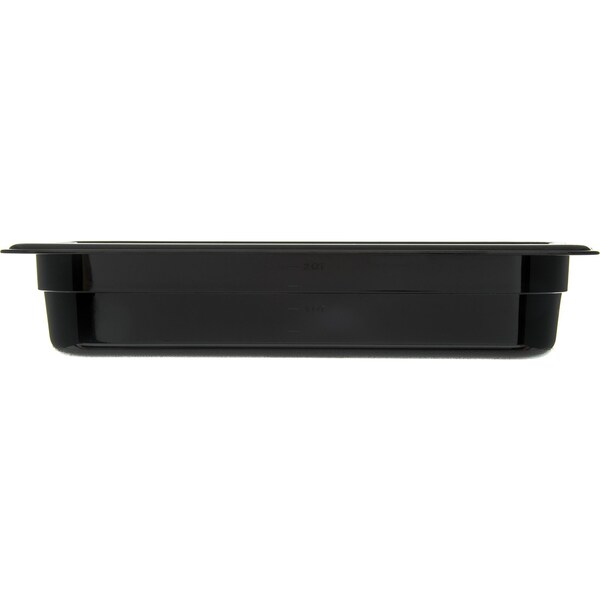 Carlisle Foodservice Food Pan HH, 2.5", DP, 1/3, Blk, PK6 - 3086003