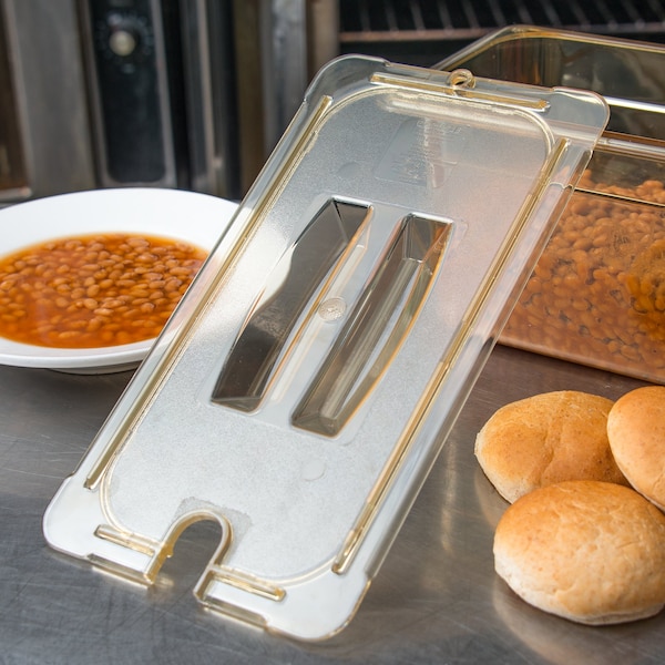 Carlisle Foodservice Univ Hndl Notchd Lid, 1/3 Food Pan HH, PK6 - 10471U13