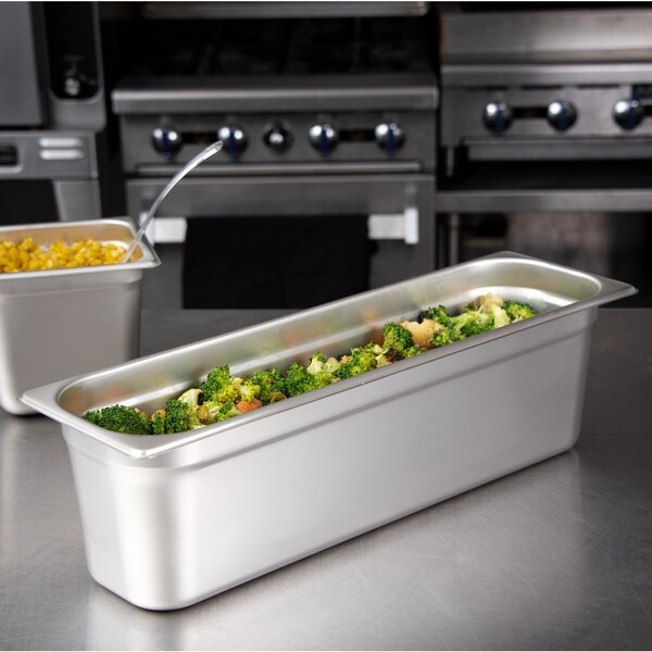 Carlisle Foodservice DuraPan, Hlf Lng, Lt Ga., SS Pan 6", PK6 - 60700HL6