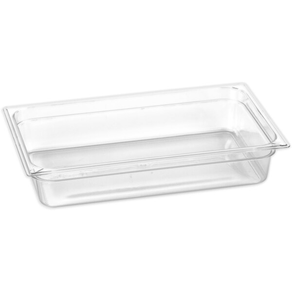 Carlisle Foodservice Full Food Pan PC, 4" D, Clr, PK6 - 10201B07