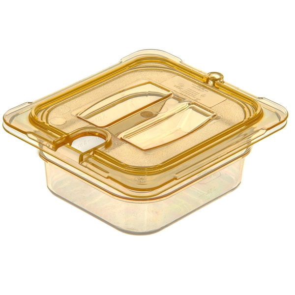 Carlisle Foodservice Univ Hndl Notchd Lid, 1/6 Food Pan HH, PK6 - 10511U13