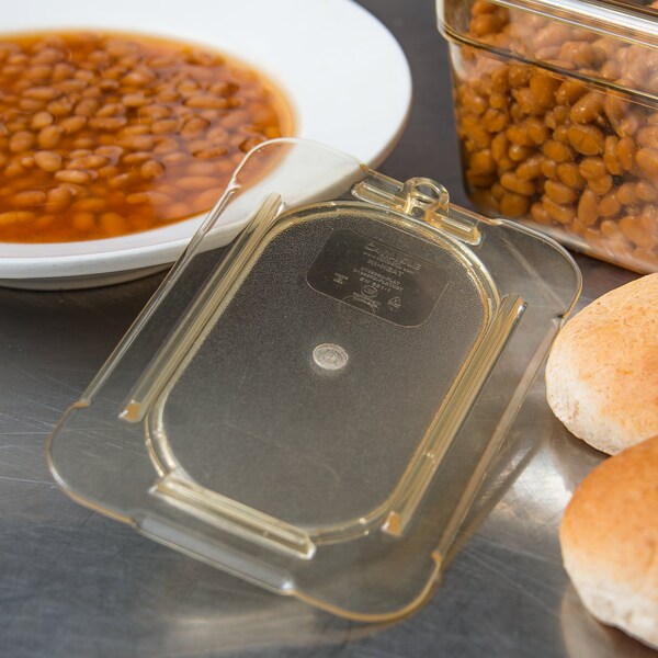 Carlisle Foodservice Univ Flat Lid, 1/9 Sz Food Pan HH, PK6 - 10536U13