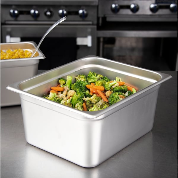 Carlisle Foodservice Half Lt ga., SS Steam Table Pan, 6", PK6 - 607126