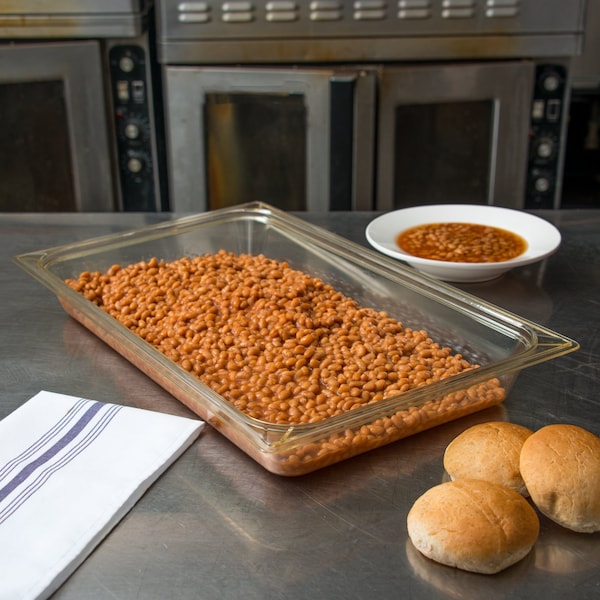 Carlisle Foodservice Full Food Pan HH, 2.5" D, Amber, PK6 - 10400B13
